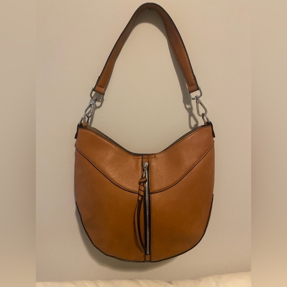 Handbags - Tan Leather Like Shoulder Hobo Bag